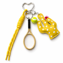 Cactus yellow bag charm