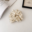 White polka scrunchie