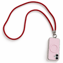 Shiny red phone strap