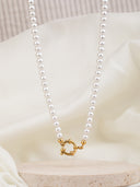 Pearl charm lock chain