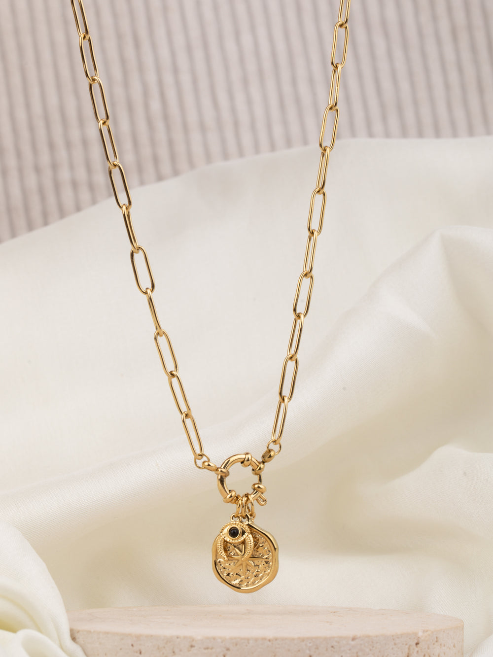 Sun thunder Evileye charm necklace