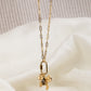 Bow hand charm necklace