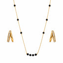 Four black beads set
