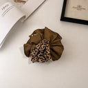 Animal print brown scrunchie