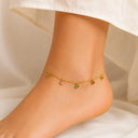 Dragonfly multi stone anklet
